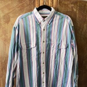 Eddie Bauer Button Down Stripe shirt vintage